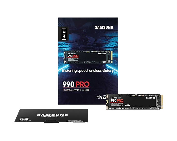 Samsung 990 PRO 4TB M.2 PCIe Gen4 NVMe SSD (MZ-V9P4T0BW)